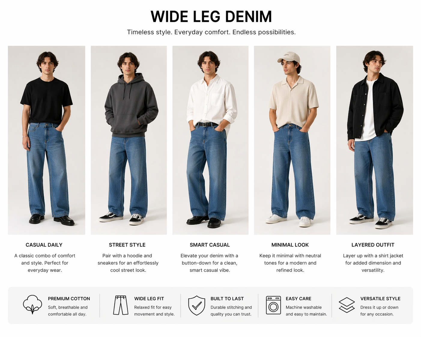 FLOW STATE BAGGY DENIMS