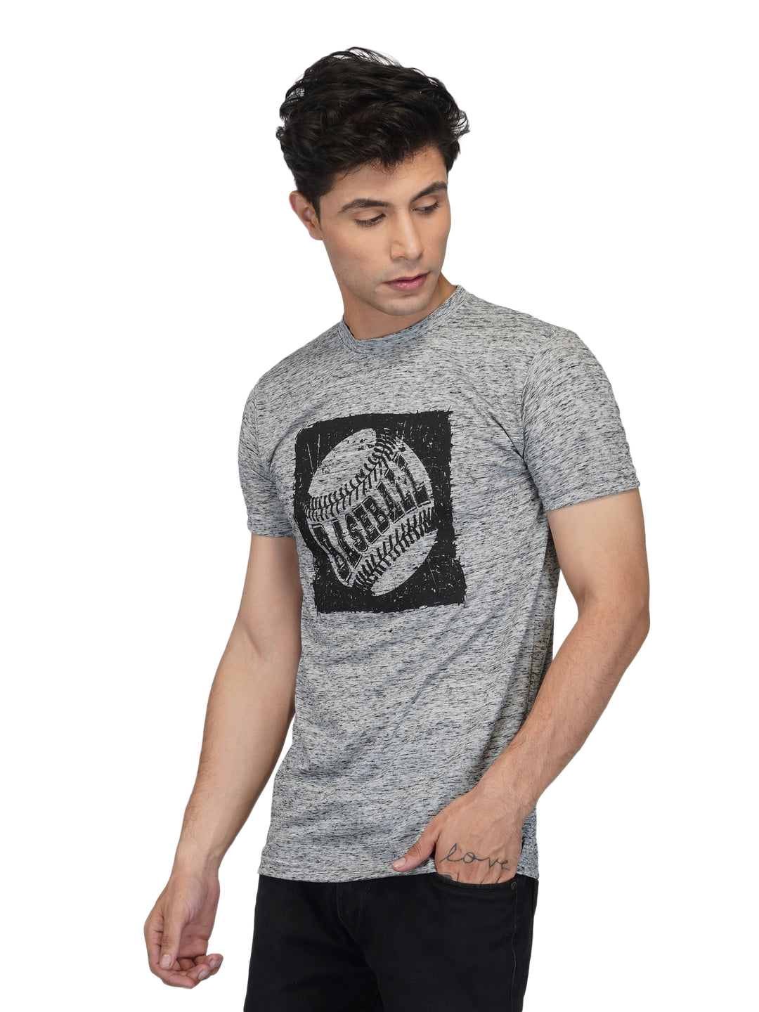 Baseball Round Neck T-shirt