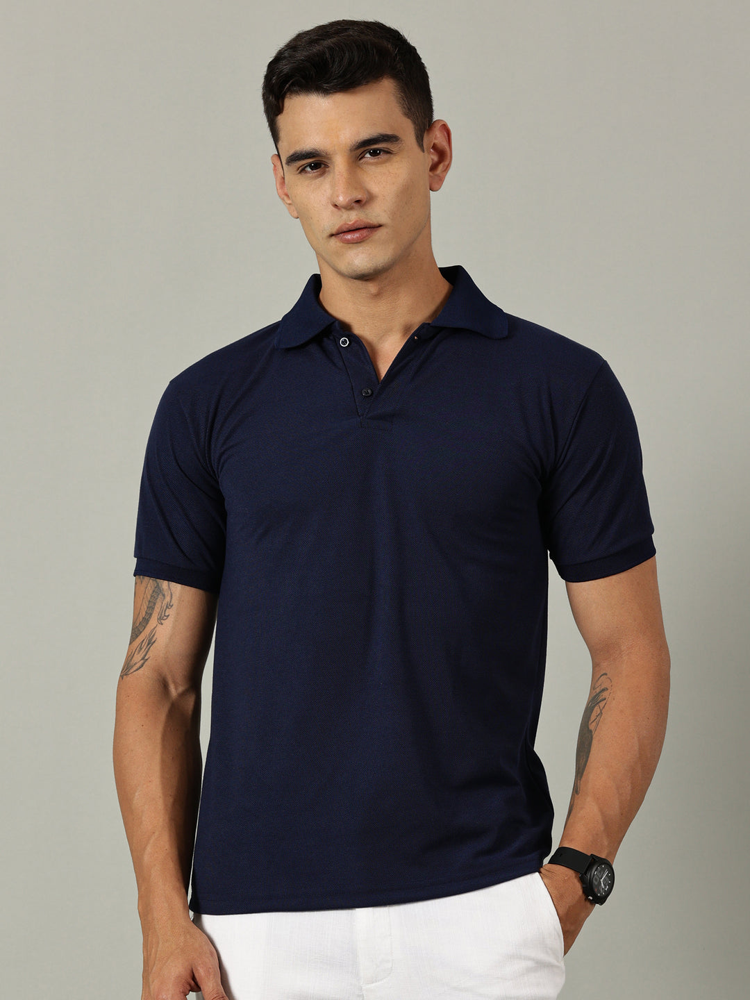 Men's Solid Polo T-shirt