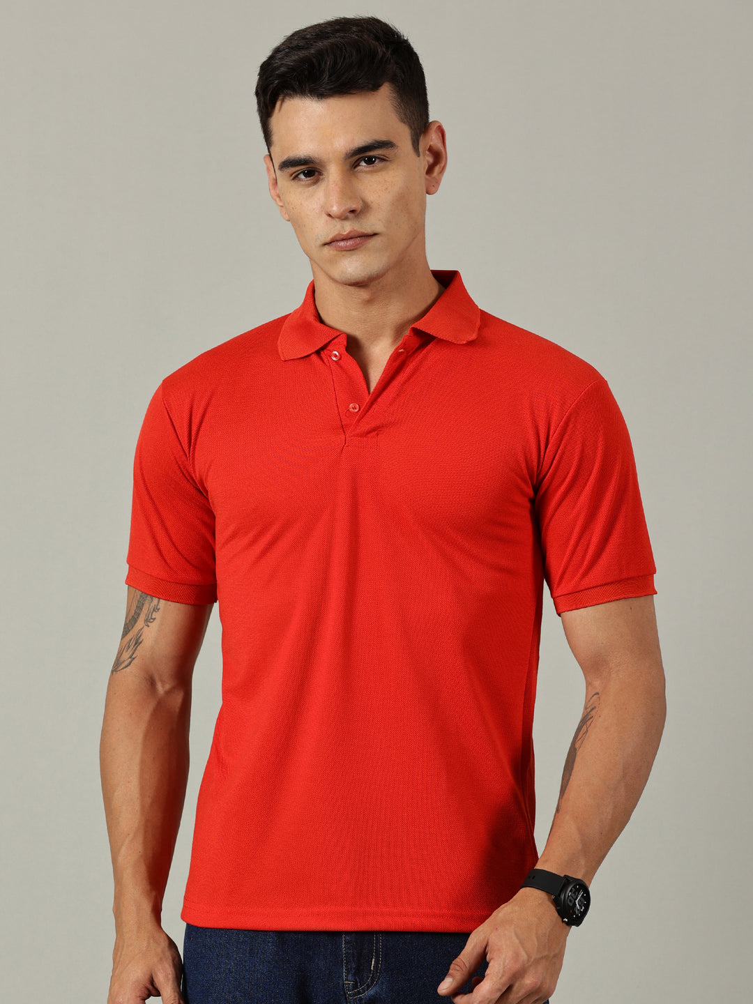 Men's Solid Polo T-shirt