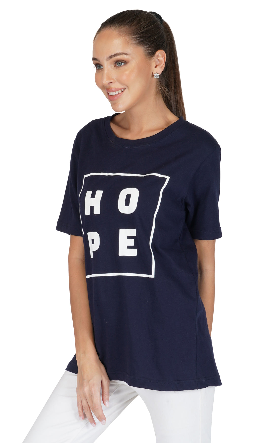 H O P E Round Neck Regular Fit T-Shirt