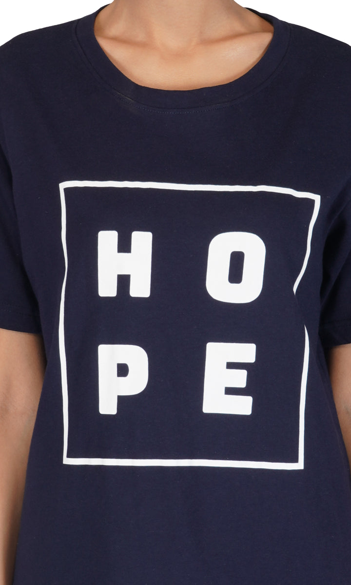 H O P E Round Neck Regular Fit T-Shirt