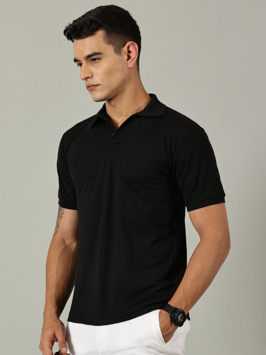 Men's Solid Polo T-shirt