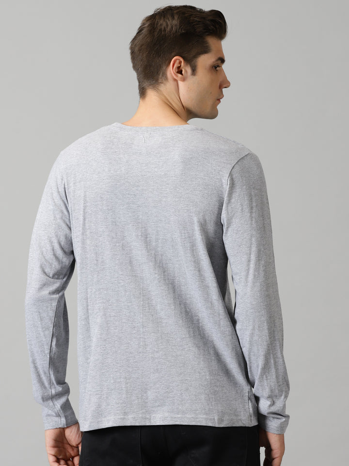 men's ash grey crewneck full sleeve