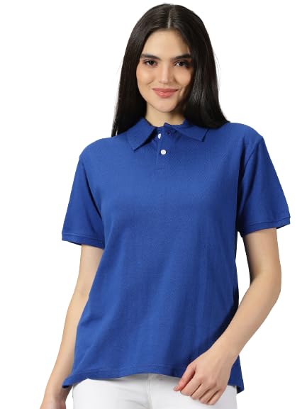 Women's Solid Pattern Polo T-Shirt