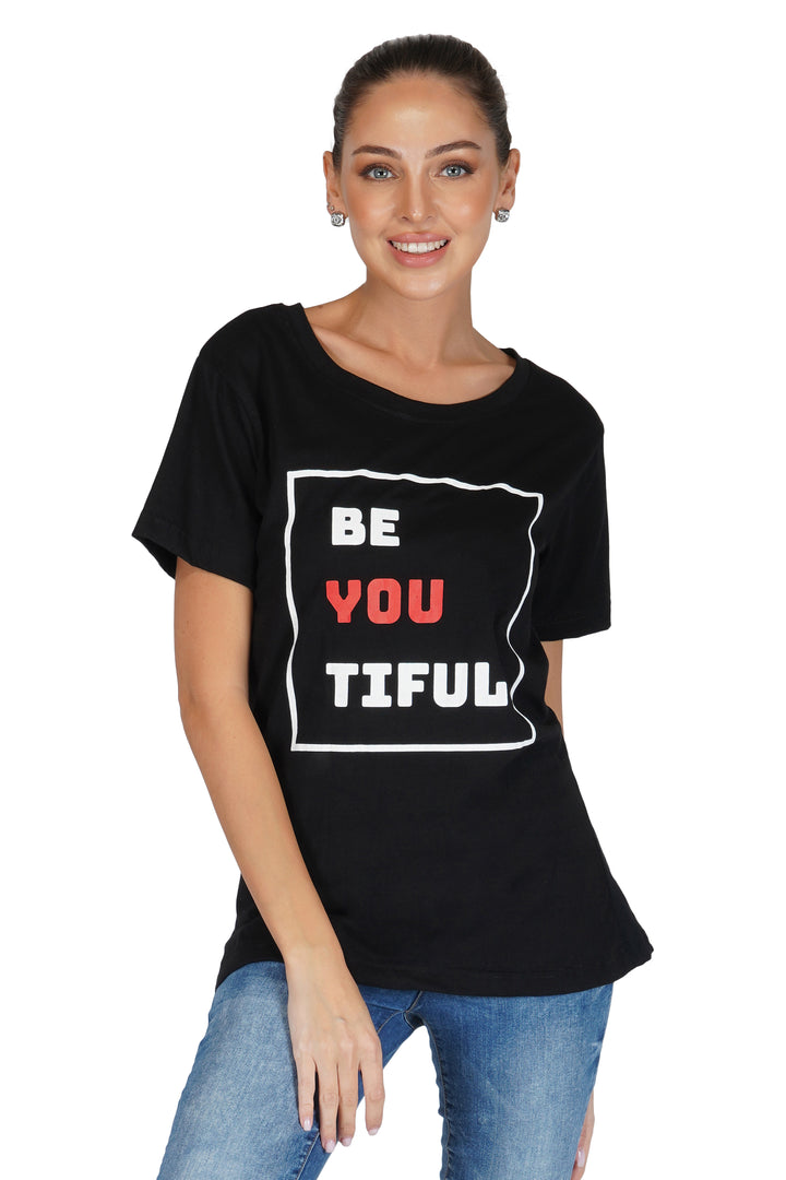 Be You Tiful Round Neck Regular Fit T-Shirt