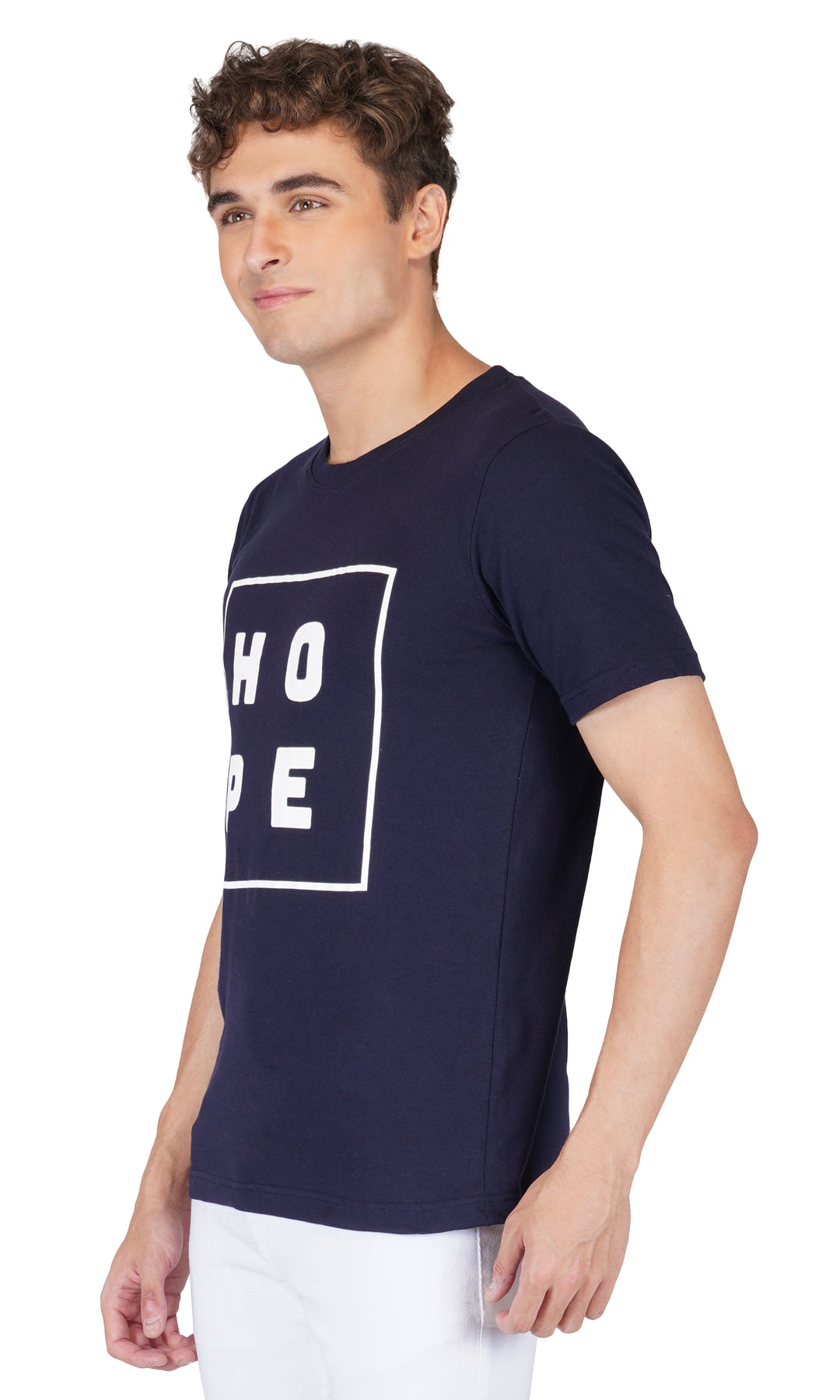 H O P E Round Neck Regular Fit T-Shirt