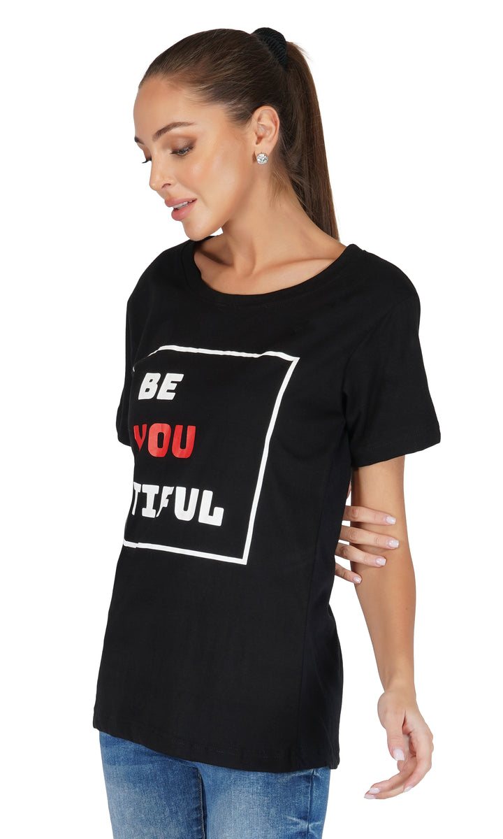 Be You Tiful Round Neck Regular Fit T-Shirt