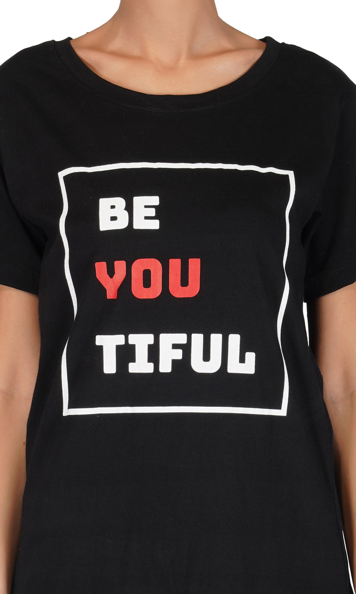 Be You Tiful Round Neck Regular Fit T-Shirt