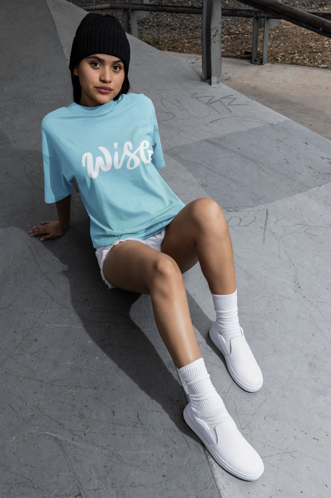 ANGAR Cotton Drop Shoulder WISE Half Sleeves Oversized Fit Printed T-Shirt for Women