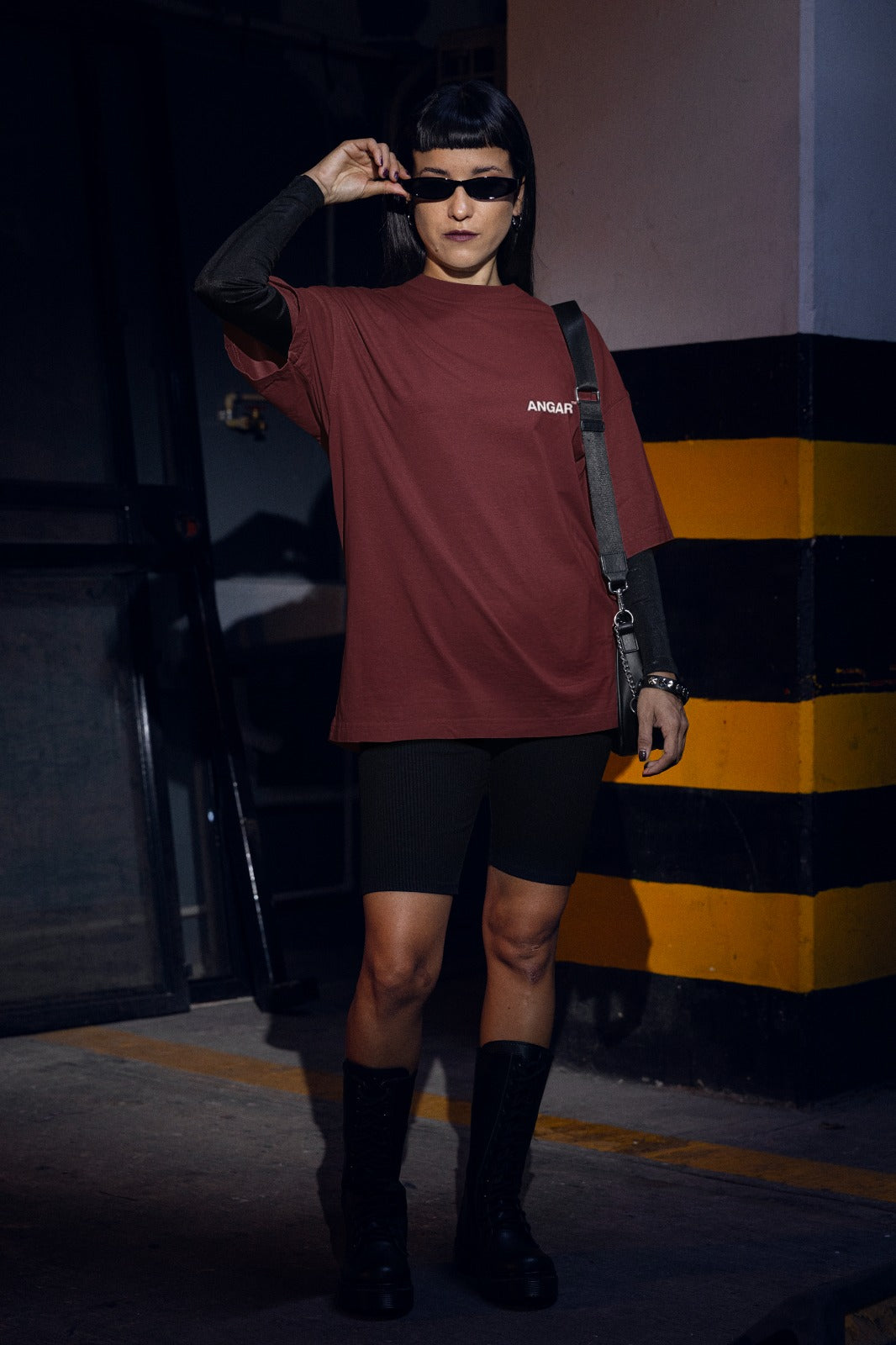 ANGAR TM  Cotton Drop Shoulder Half Sleeves Oversized Fit Printed T-Shirt for Women