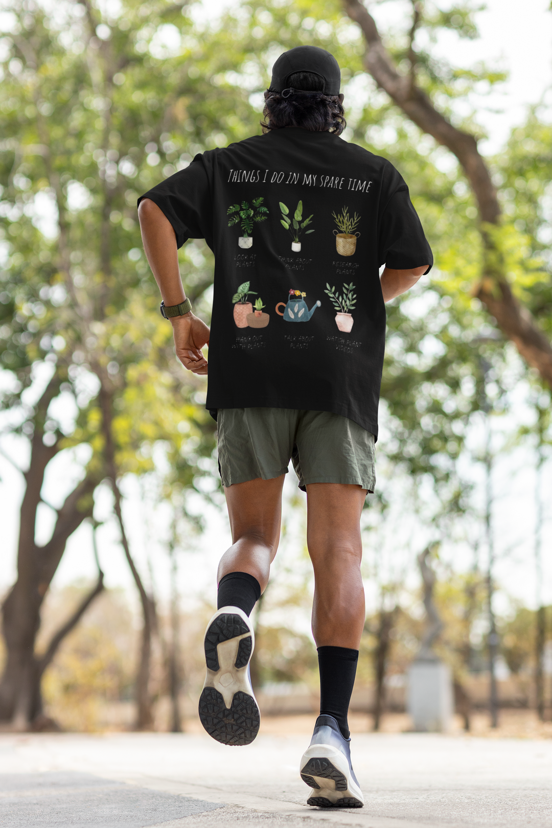 ANGAR Cotton Drop Shoulder "Things I Can Do" Printed Oversized T-shirts For Men