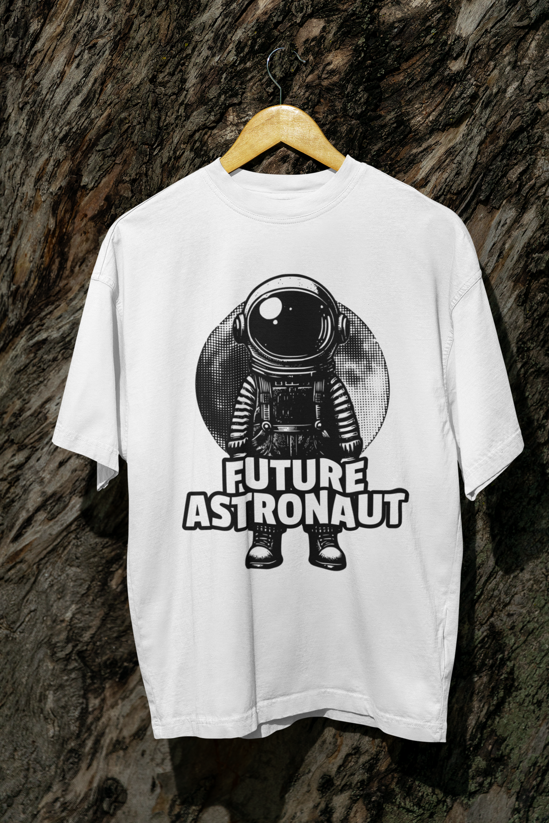 "FUTURE ASTRONAUT" Printed Oversized T-shirt For Women