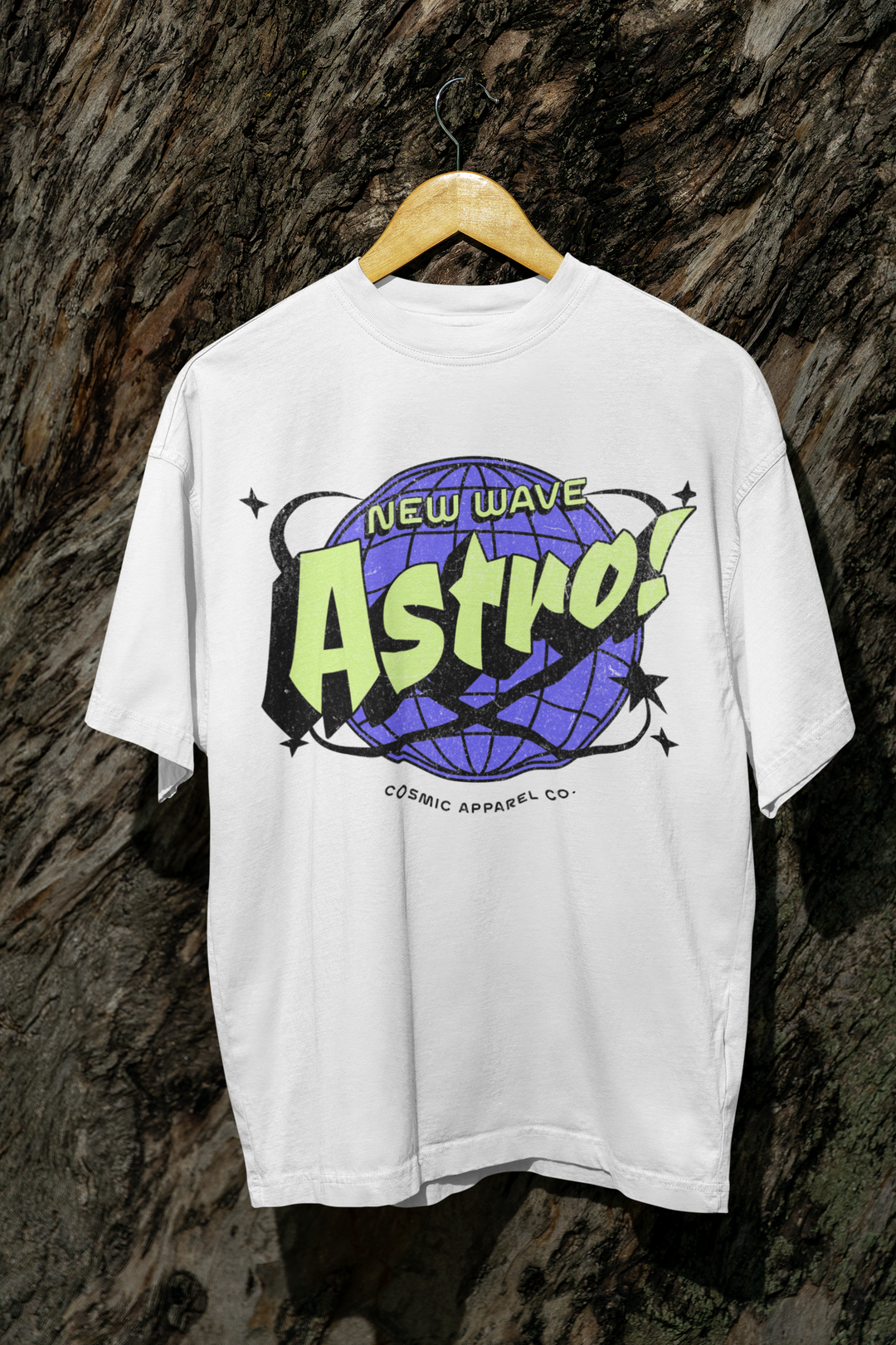 "NEW WAVE ASTRO" Printed Oversized T-shirt For Women