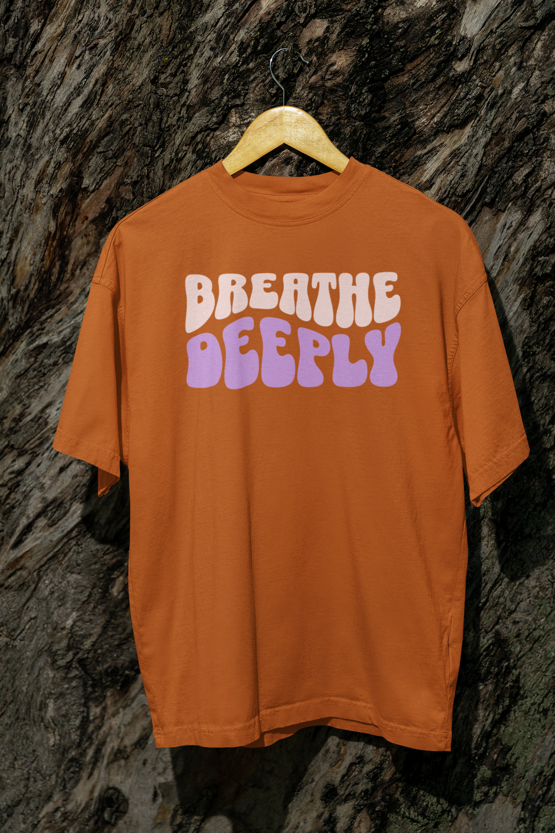 "Breathe Deeply" Oversized Tshirt For Men