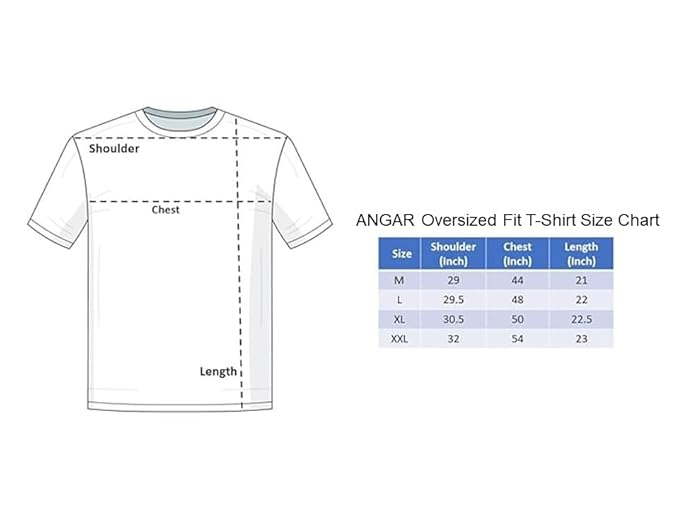 ANGAR TM  Cotton Drop Shoulder Half Sleeves Oversized Fit Printed T-Shirt for Women