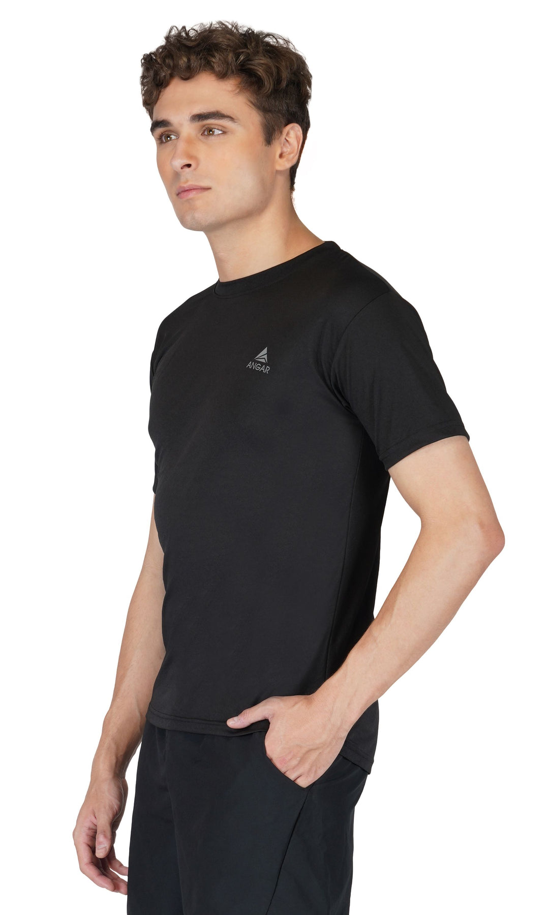 Black active tshirt for men