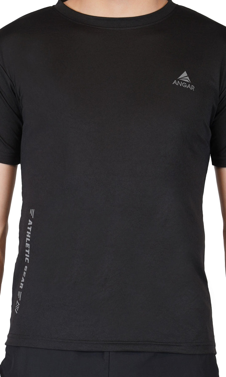 Black active tshirt for men