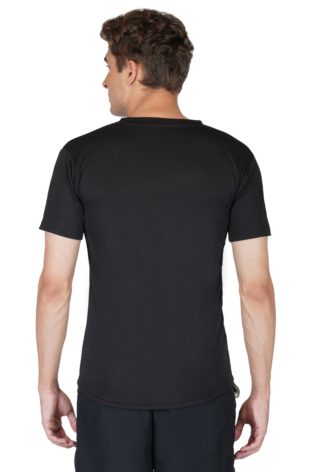 Black active tshirt for men