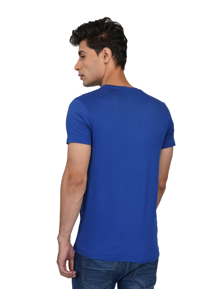 Best Men's Royal Blue Round-neck Plain T-shirt - Clothing Store Online