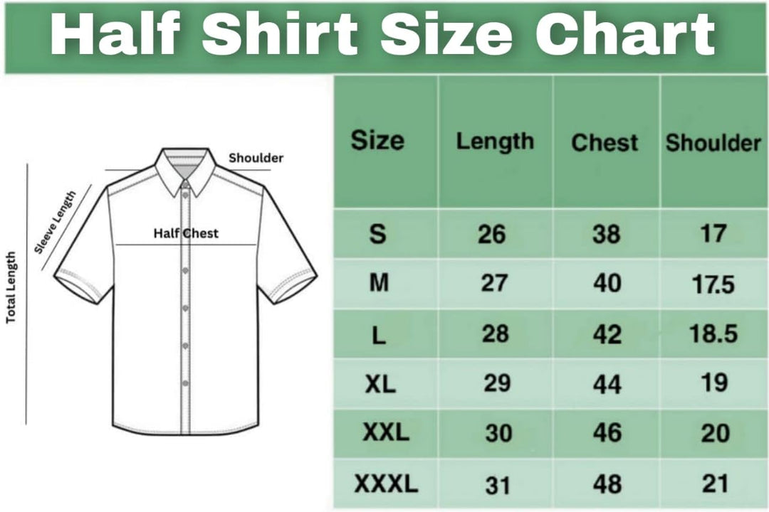 Men's Cotton Formal Half Sleeves Shirt