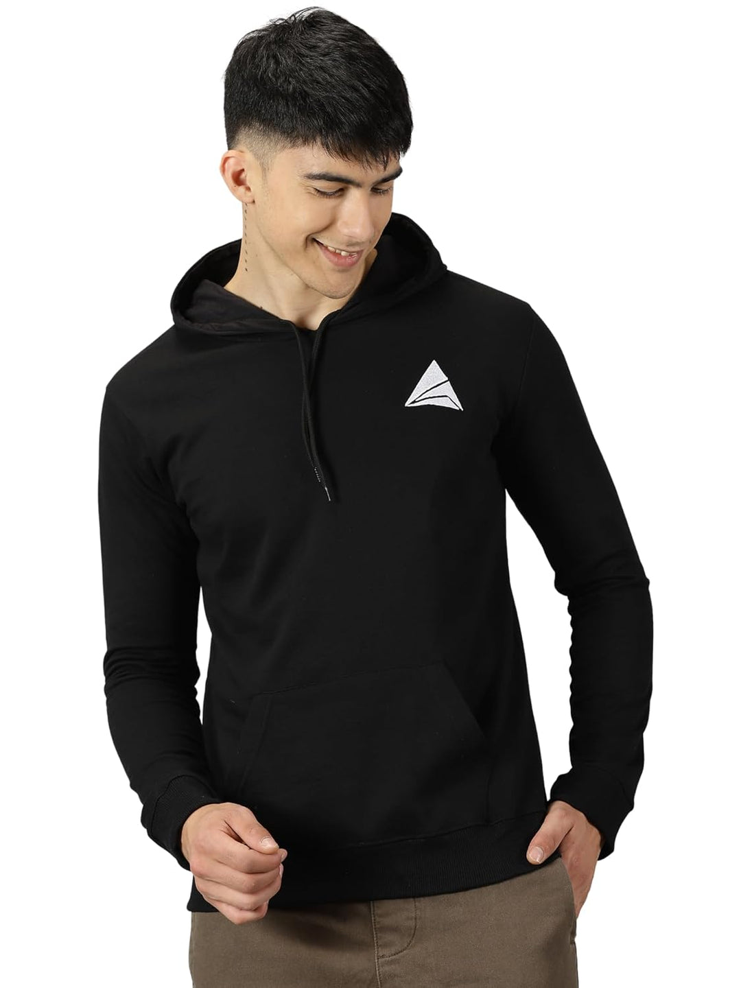 Men's Logo Hoodies Casual Long Sleeve Sweatshirt with Pocket Gym Hooded