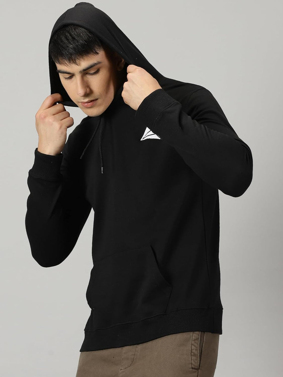 Men's Logo Hoodies Casual Long Sleeve Sweatshirt with Pocket Gym Hooded