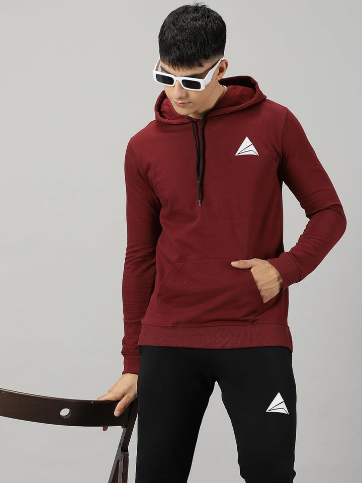 Men's Logo Hoodies Casual Long Sleeve Sweatshirt with Pocket Gym Hooded