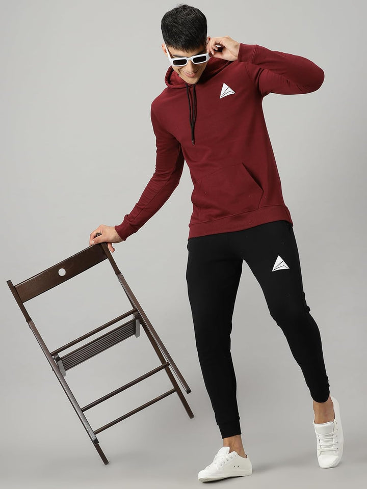 Men's Logo Hoodies Casual Long Sleeve Sweatshirt with Pocket Gym Hooded