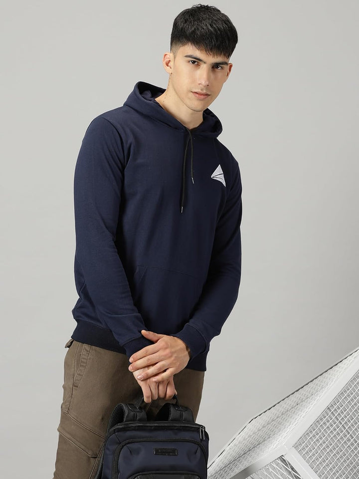 Men's Logo Hoodies Casual Long Sleeve Sweatshirt with Pocket Gym Hooded