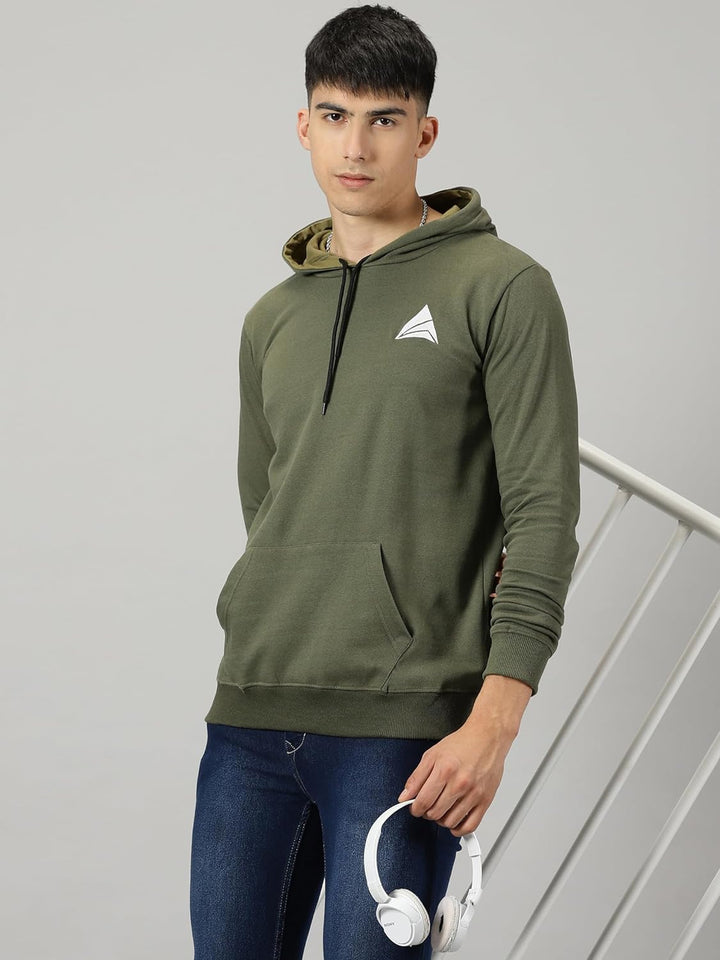 Men's Logo Hoodies Casual Long Sleeve Sweatshirt with Pocket Gym Hooded