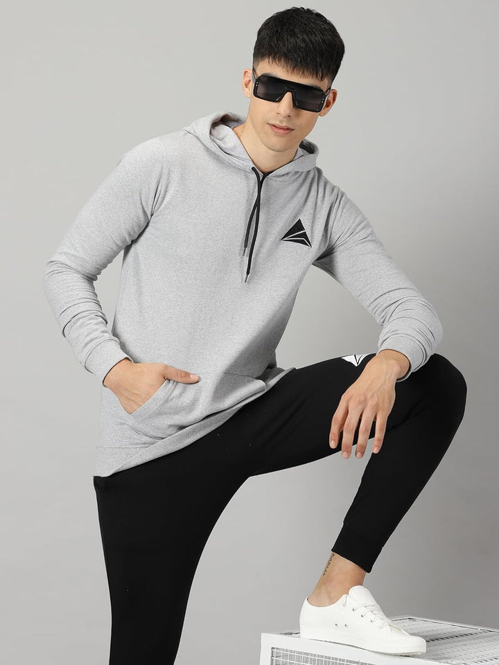 Men's Logo Hoodies Casual Long Sleeve Sweatshirt with Pocket Gym Hooded