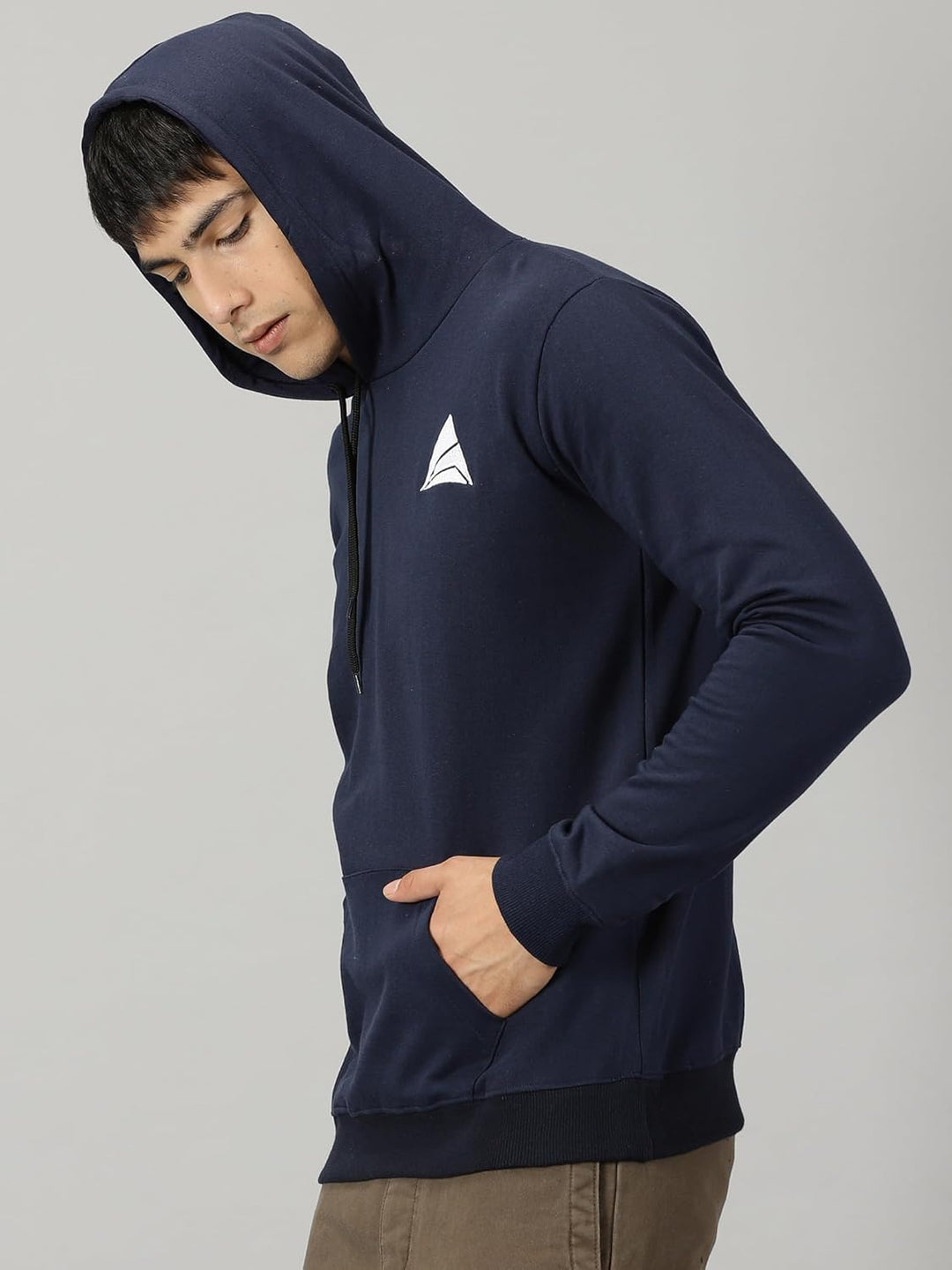 Men's Logo Hoodies Casual Long Sleeve Sweatshirt with Pocket Gym Hooded