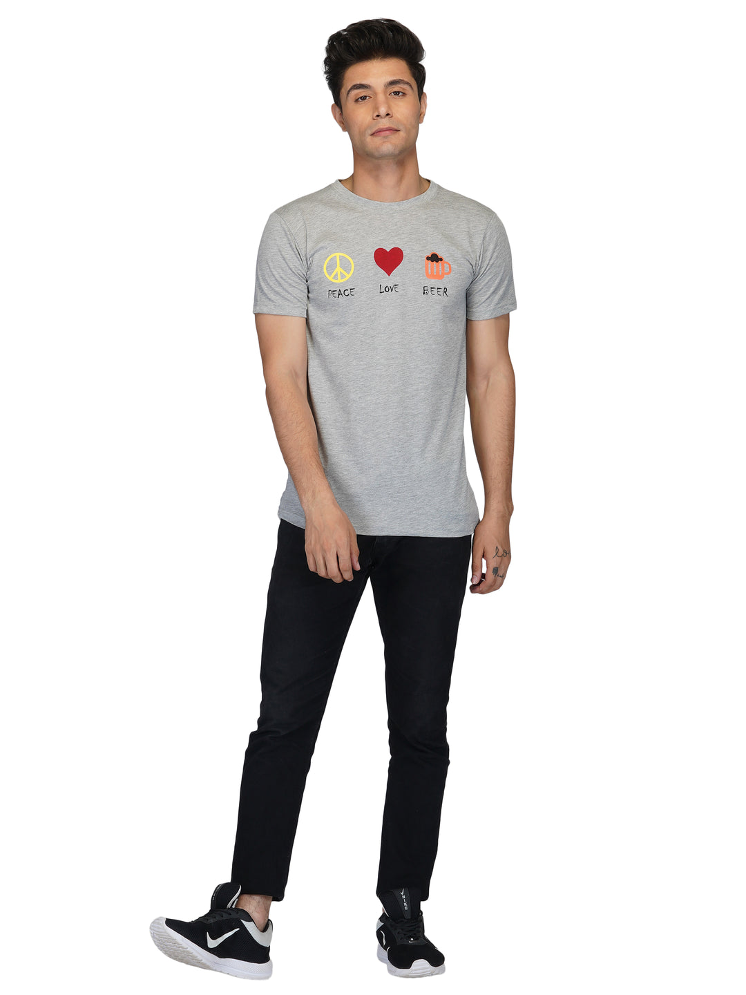 Buy Casual Pure Cotton Short Sleeve Printed T-shirt For Men's Online