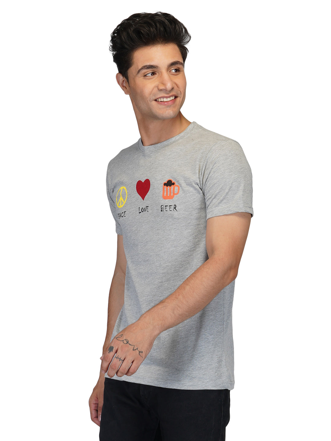 Buy Casual Pure Cotton Short Sleeve Printed T-shirt For Men's Online