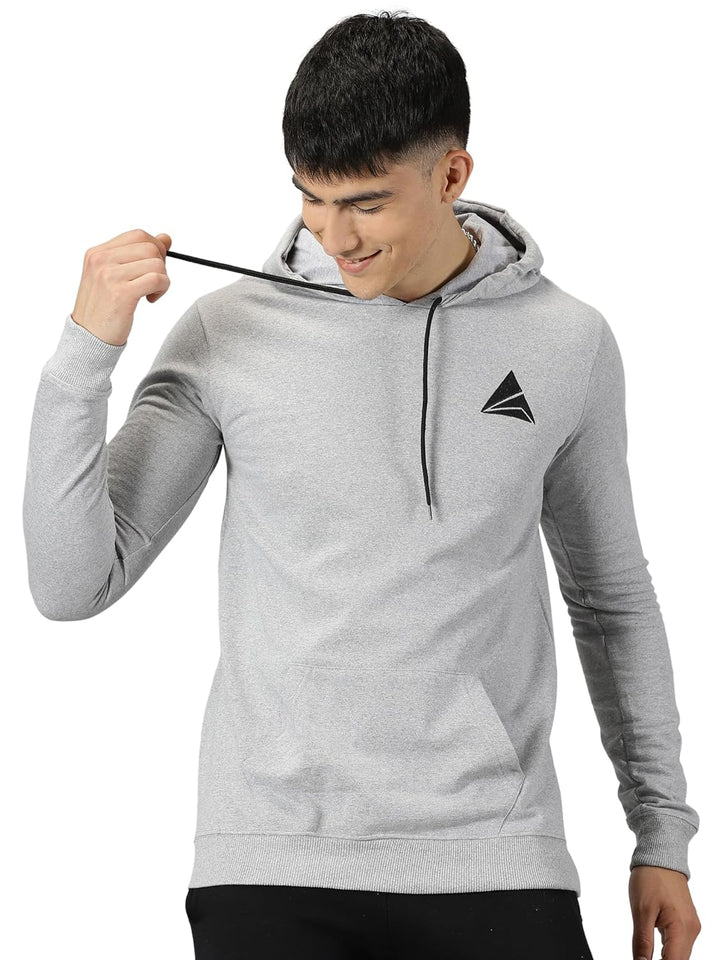 Men's Logo Hoodies Casual Long Sleeve Sweatshirt with Pocket Gym Hooded