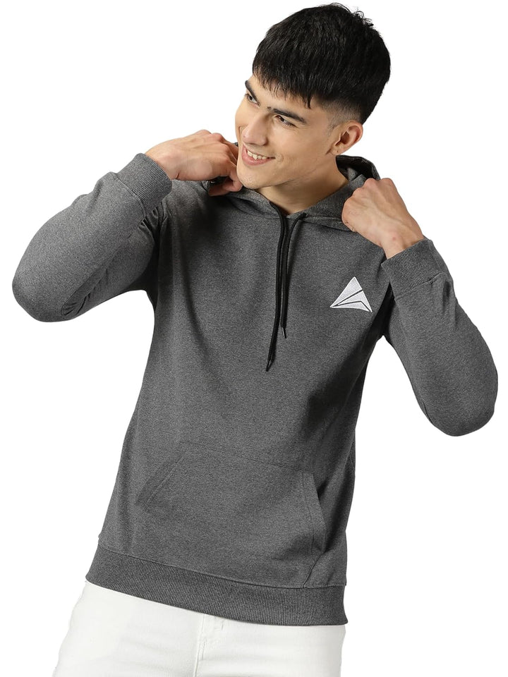 Men's Logo Hoodies Casual Long Sleeve Sweatshirt with Pocket Gym Hooded