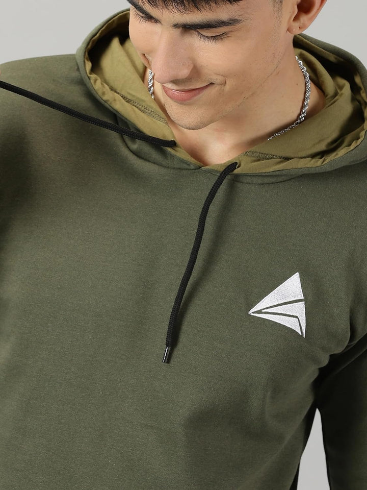 Men's Logo Hoodies Casual Long Sleeve Sweatshirt with Pocket Gym Hooded