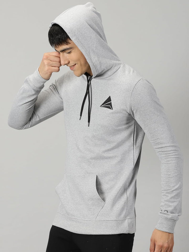 Men's Logo Hoodies Casual Long Sleeve Sweatshirt with Pocket Gym Hooded